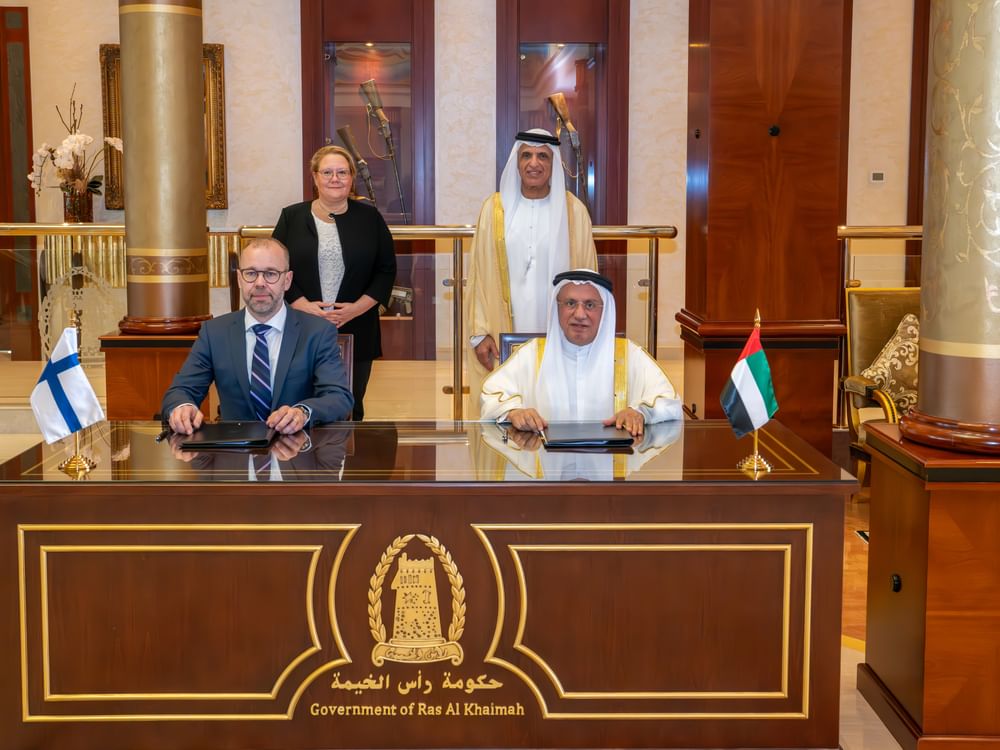 RAK Ruler witnesses signing of MoU between RAK Government, Finland's Lahti Region