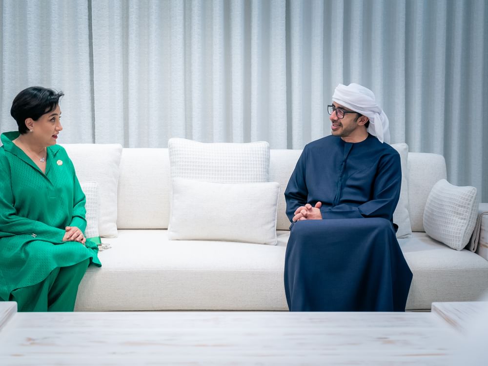 Abdullah bin Zayed recebe a ministra do Exterior do Equador