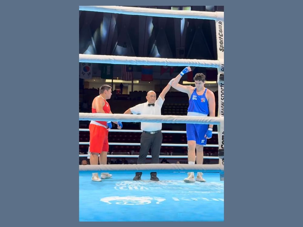 لاعب منتخبنا الوطني للملاكمة يتأهل إلى نصف نهائي بطولة آسيا بتايلاند