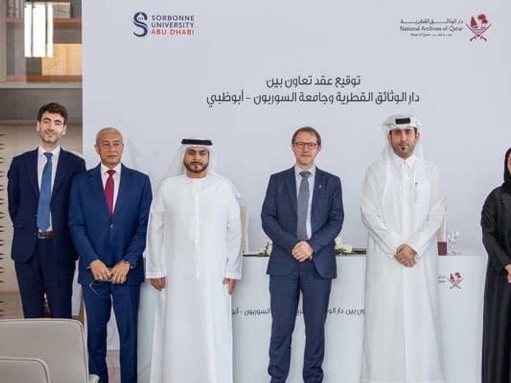 Sorbonne Université Abou Dhabi signe un accord de coopération avec les Archives nationales du Qatar