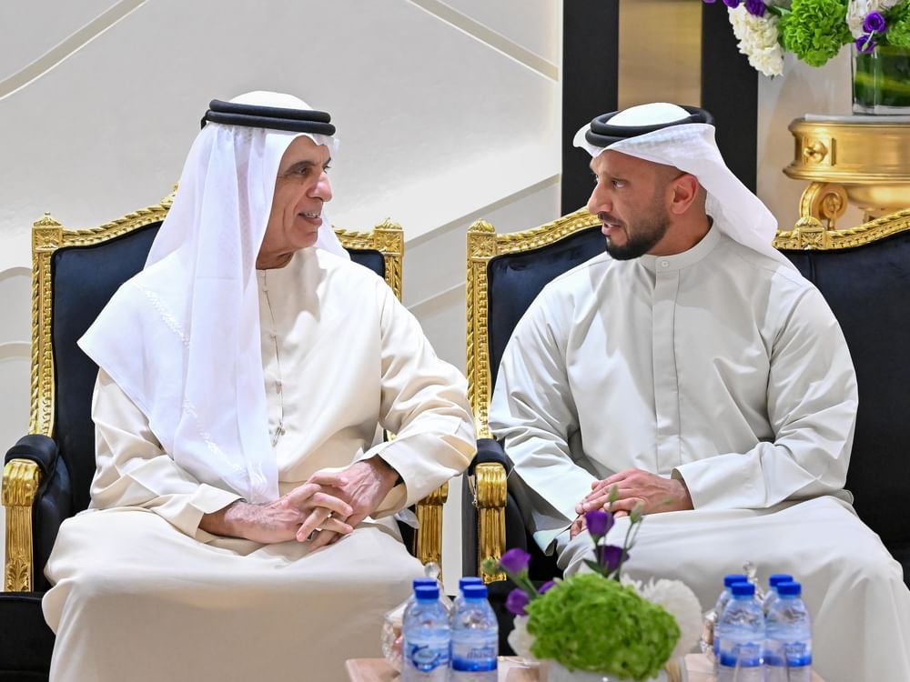 سعود بن صقر يواصل استقبال المهنئين بالشهر الفضيل